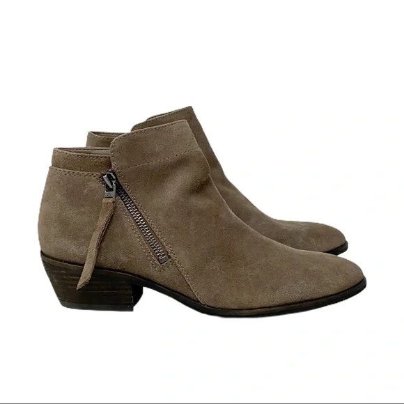 NWOT Sam Edelman Suede Packer Taupe Bootie Sz 7.5 - Picture 6 of 11